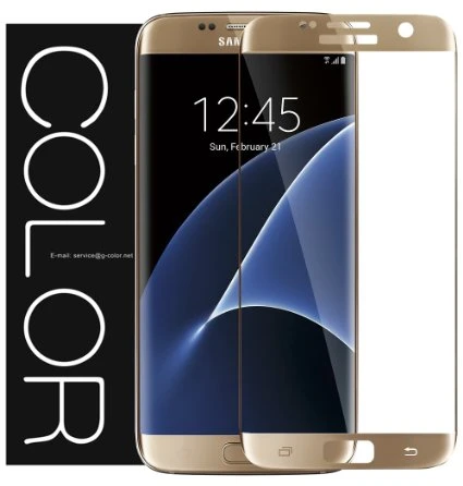 SAMSUNG S7 EDGE TEMPERED GLASS CURVED GOLD